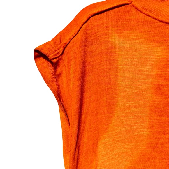 Free People Tie Dye Orange Midi Length Boho Top Dress size medium - Picture 6 of 14